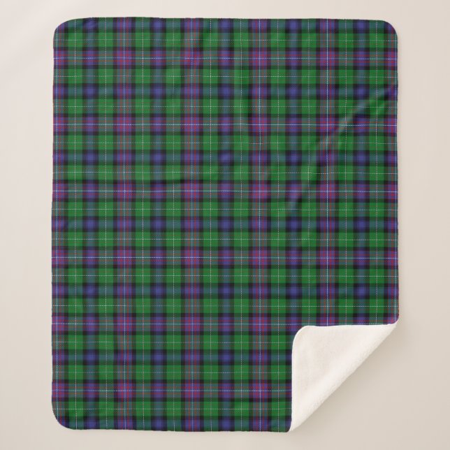 Cobertor Sherpa Xadrez Rankine Scottish Clan Rankine Tartan (Frente)