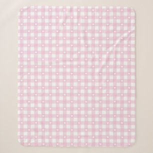 Cobertor Sherpa Xadrez Rosa Pastel