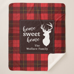 Cobertor Sherpa Xadrez Sweet Home Wallace Tartan Personalizado