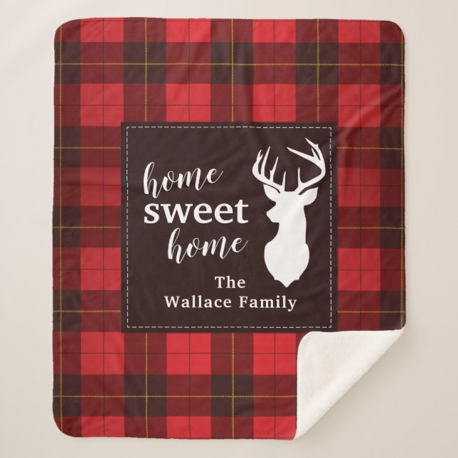 Cobertor Sherpa Xadrez Sweet Home Wallace Tartan Personalizado (Frente)
