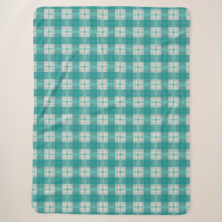 Cobertor Sherpa xadrez teal