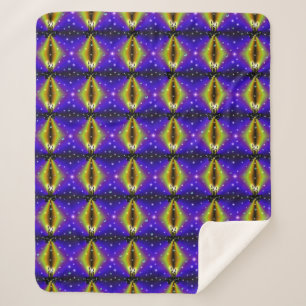 Cobertor Sherpa Xmas Artdeco no Arco Amarelo Roxo