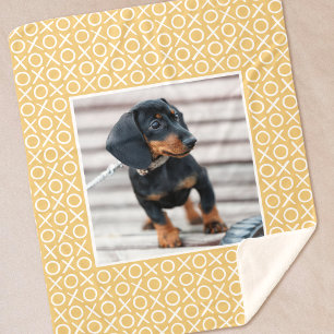 Cobertor Sherpa XOXO Pincelada Personalizada Foto de Cachorro Amar