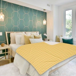 Cobertor Sherpa Yellow Octagonal Pattern Sherpa Blanket