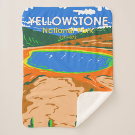 Cobertor Sherpa Yellowstone National Park Grand Prismatic Primaver