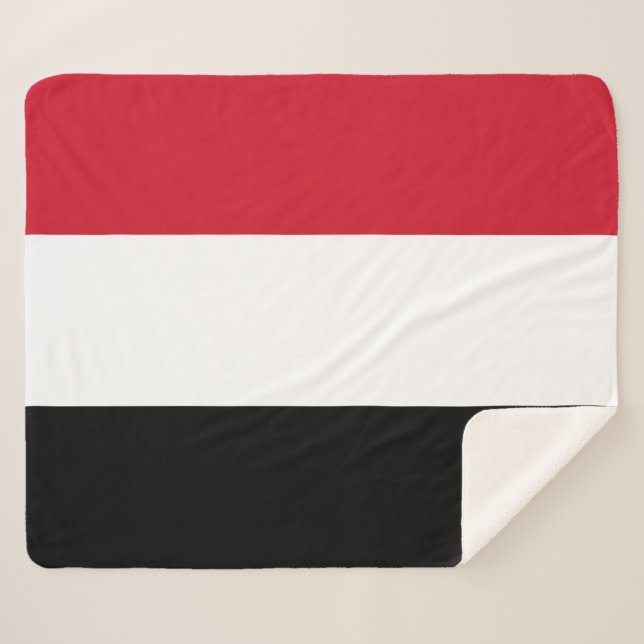 Cobertor Sherpa Yemeni Flag (Frente (Horizontal))