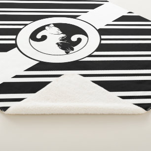 Cobertor Sherpa Yin Yang cats