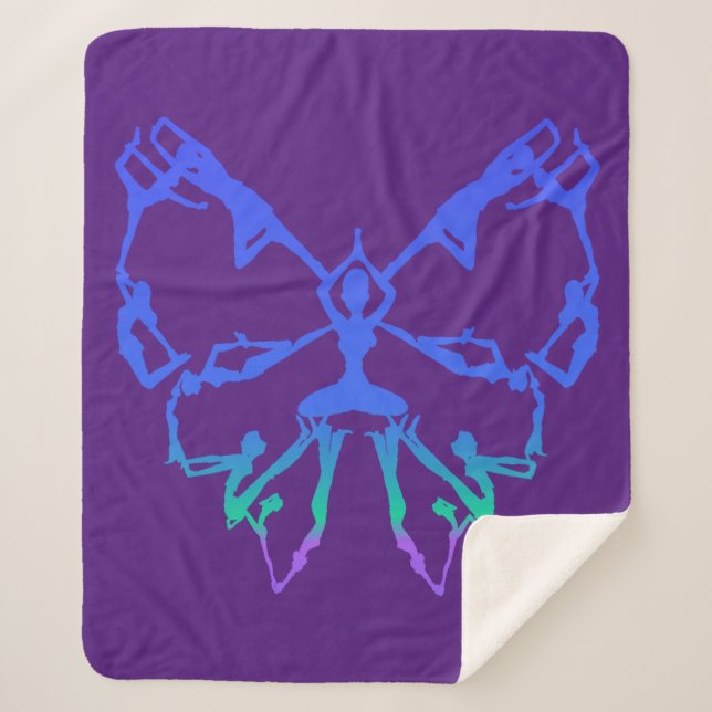 Cobertor Sherpa Yoga Inspiracional Possui Exercício de Malhação (Frente)