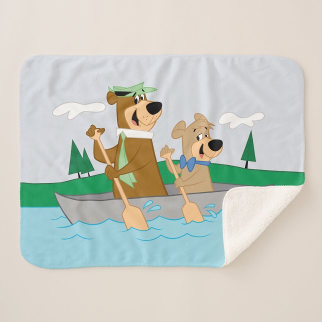 Cobertor Sherpa Yogi Bear e Boo Fund Adventure (Frente (Horizontal))