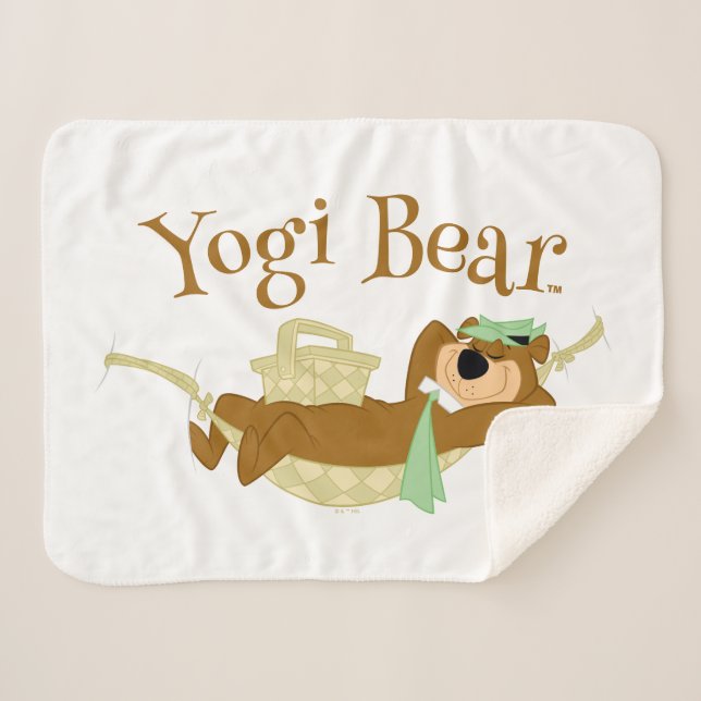 Cobertor Sherpa Yogi Bear Picnic Hammock Nap Time (Frente (Horizontal))