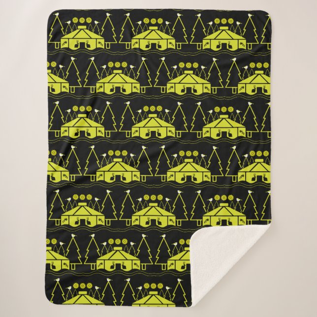 Cobertor Sherpa Yurt Living In Nature (Frente)