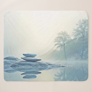 Cobertor Sherpa Zen de inverno: Balanço do Lago Foggy