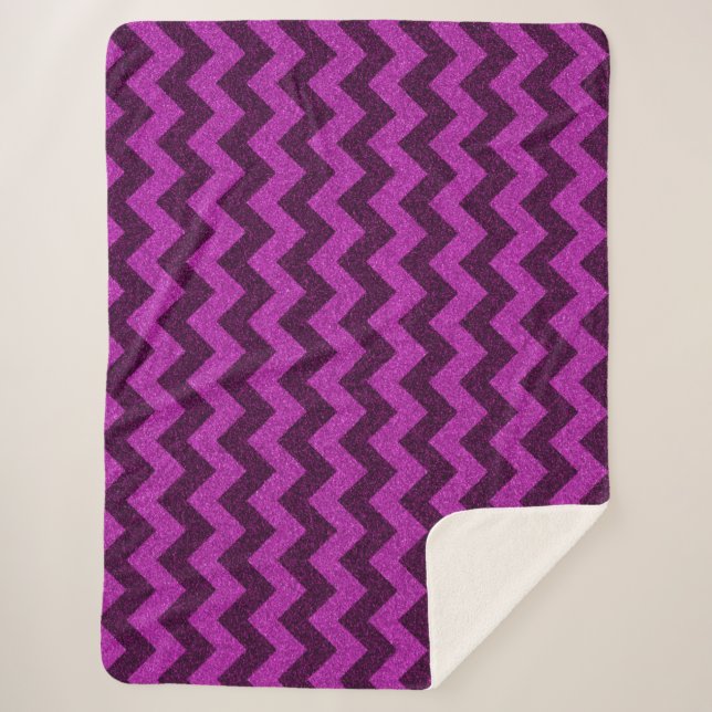 Cobertor Sherpa Zig Zag Roxo (Frente)