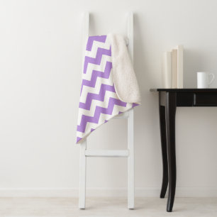 Cobertor Sherpa Zigzag Roxo, Chevron Roxo, Padrão Geométrico