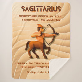 Cobertor Sherpa Zodiac Sign Modern 3D Astrology Design