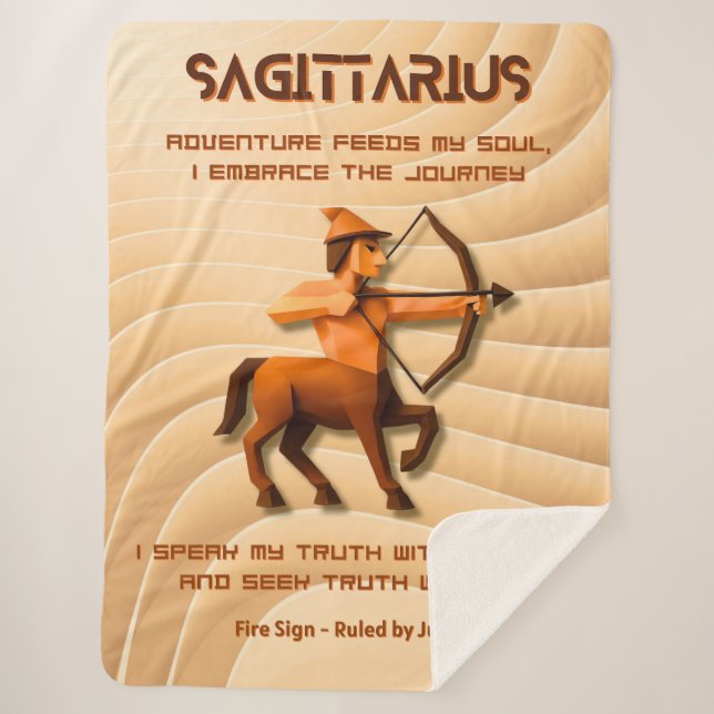 Cobertor Sherpa Zodiac Sign Modern 3D Astrology Design (Frente)