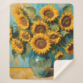 Cobertor Sherpa Zomerse Zonnebloemen