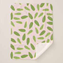 Cobertor Sherpa Zucchini Courgette Summer Squash Pattern