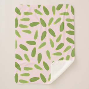 Cobertor Sherpa Zucchini Courgette Summer Squash Pattern