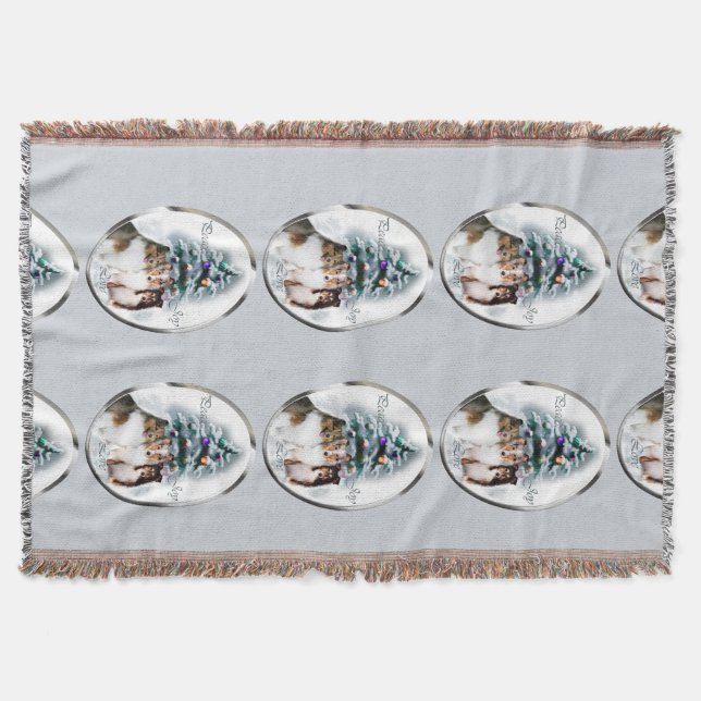 Cobertor Shetland Sheepdog Sheltie Christmas (Frente)