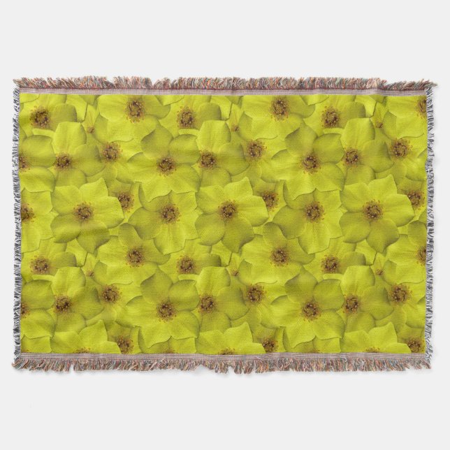 Cobertor Shrubby Cinquefoil Padrão Sem Costura (Frente)