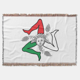 Cobertor Sicilian Trinacria Medusa Design