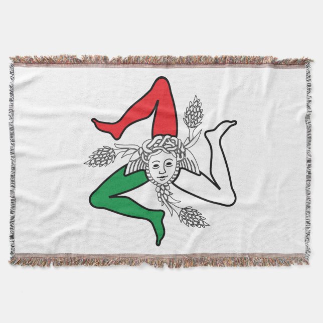 Cobertor Sicilian Trinacria Medusa Design (Frente)