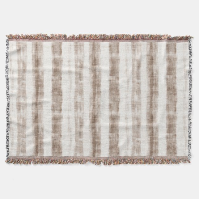 Cobertor Sicily Rustic Brown Stripes  (Frente)