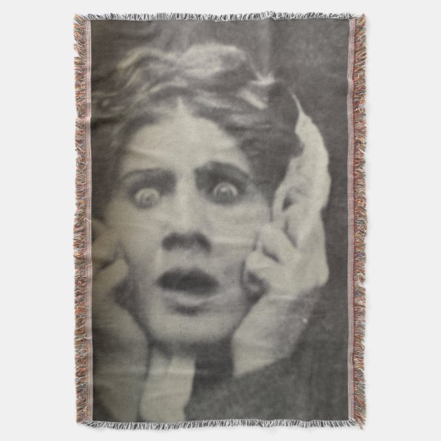 Cobertor Silent Screen 1 Woven Throw Blanket (Frente Vertical)