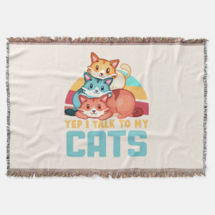 Cobertor Sim, falo com o meu Design de Trio Gato Adorável d