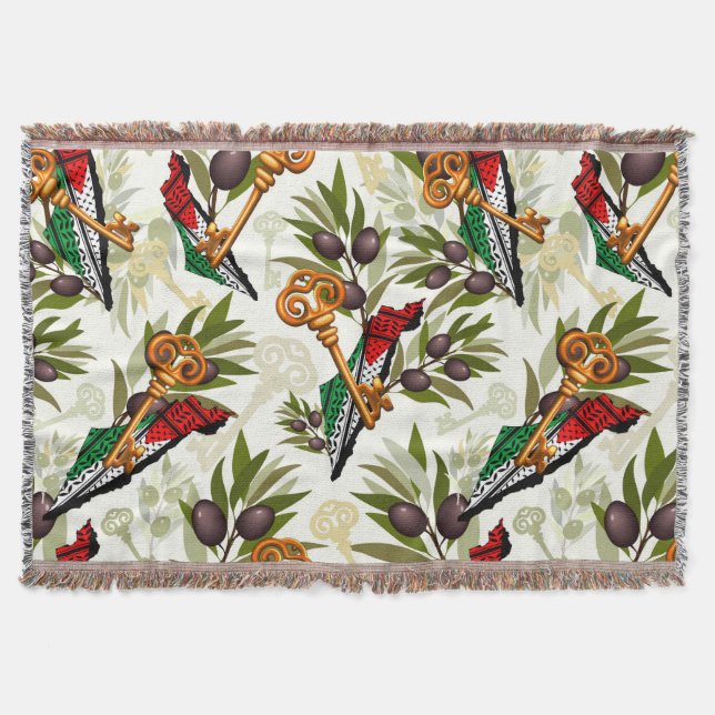 Cobertor Símbolo chave palestino do direito de retorno (Frente)