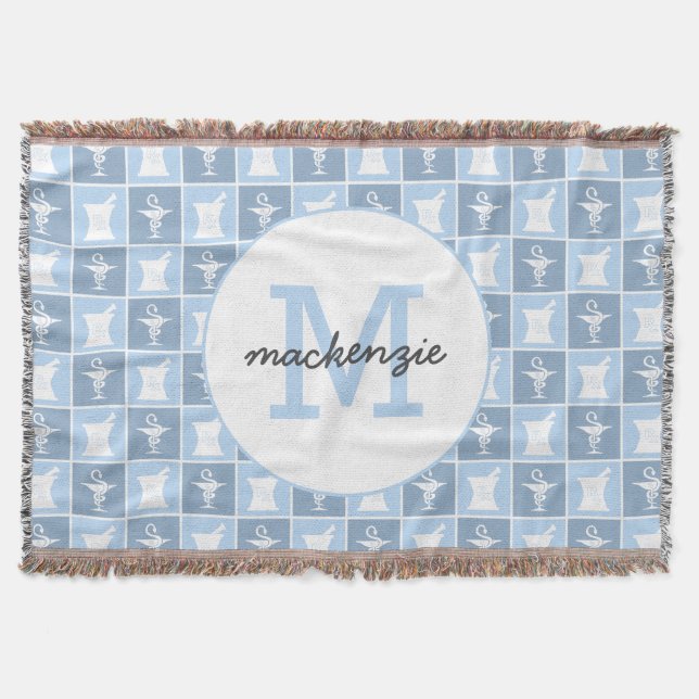 Cobertor Símbolo de farmácia | Farmacêutico | Farmácia Pers (Frente)