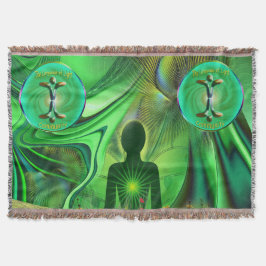 Cobertor símbolo do Chakra do Coração da Comunidade