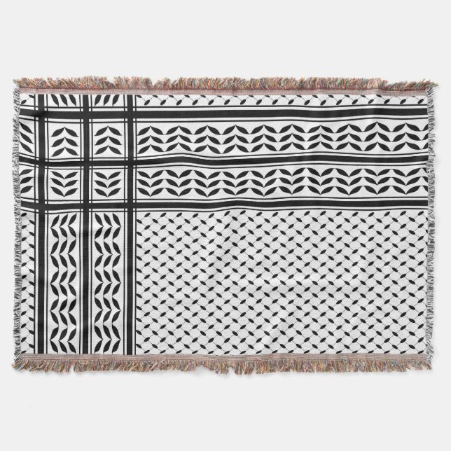 Cobertor Símbolo Keffiyeh do Padrão de Resistência Palestin (Frente)