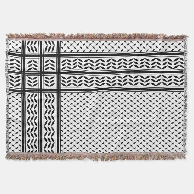 Cobertor Símbolo Keffiyeh do Padrão de Resistência Palestin (Frente)
