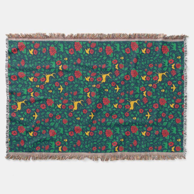 Cobertor Símbolos da vida de Frida Kahlo | (Frente)