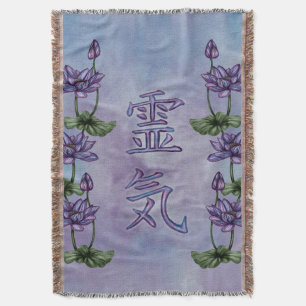 Cobertor Símbolos de Reiki com Lotus