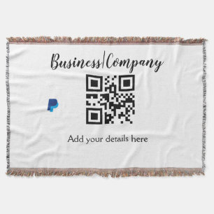 Cobertor Simple business company website barcode QR add nam