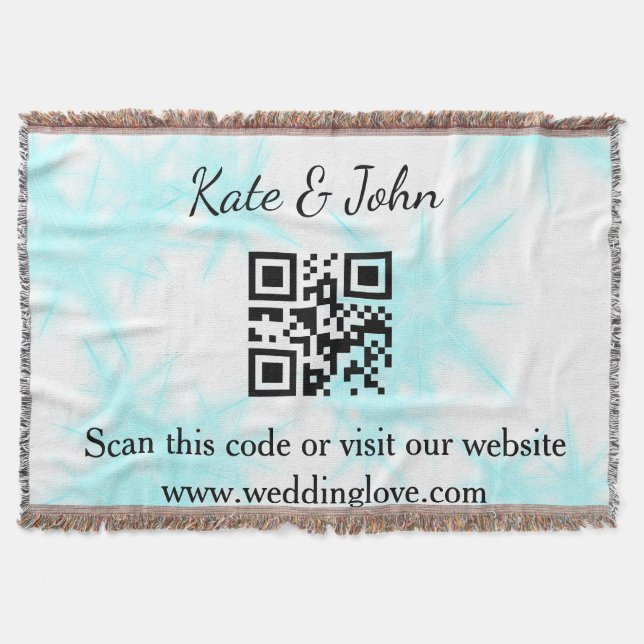 Cobertor Simple wedding website that q r code Throw Blanket (Frente)