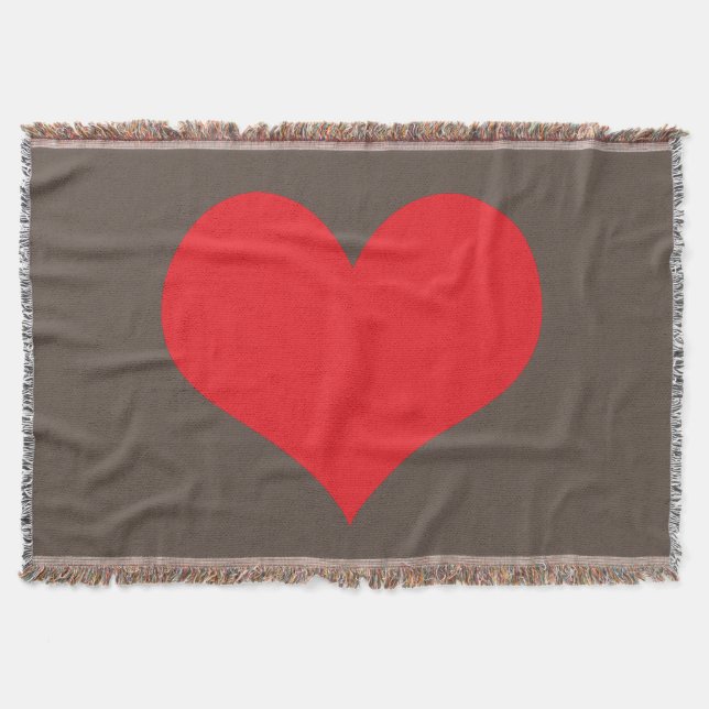Cobertor simples chic red HEART | (Frente)