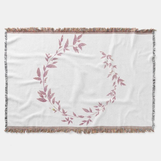 Cobertor simples e mínimo adicione seu nome monograma de te (Frente)