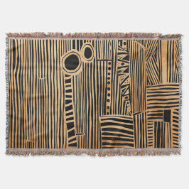 Cobertor Simples preto e bege Japandi