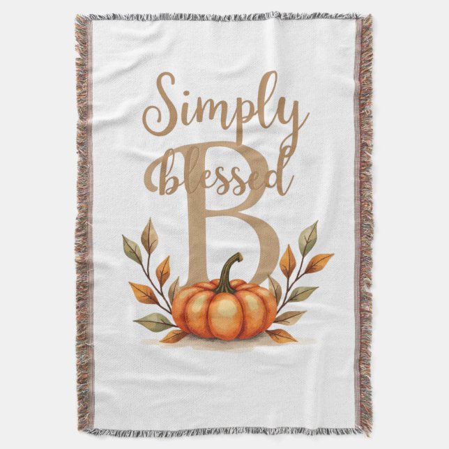 Cobertor  "Simply Blessed" (Frente Vertical)
