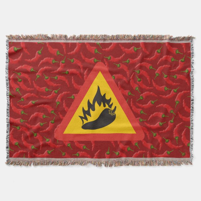 Cobertor Sinal de perigo de pimenta quente (Frente)