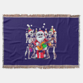 Cobertor **Skeleton Santa Party – Funny 3D Christmas Skelet