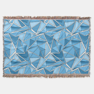 Cobertor Sky blue and blue geometric shapes pattern modern 