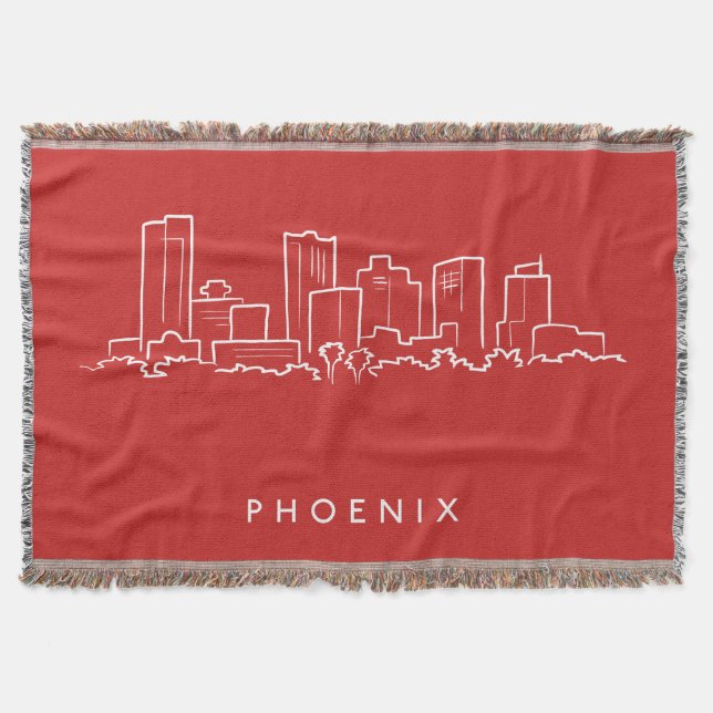 Cobertor Skyline da arizona de Phoenix (Frente)