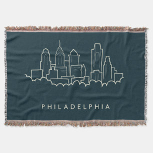 Cobertor Skyline de Philadelphfia Pensilvânia