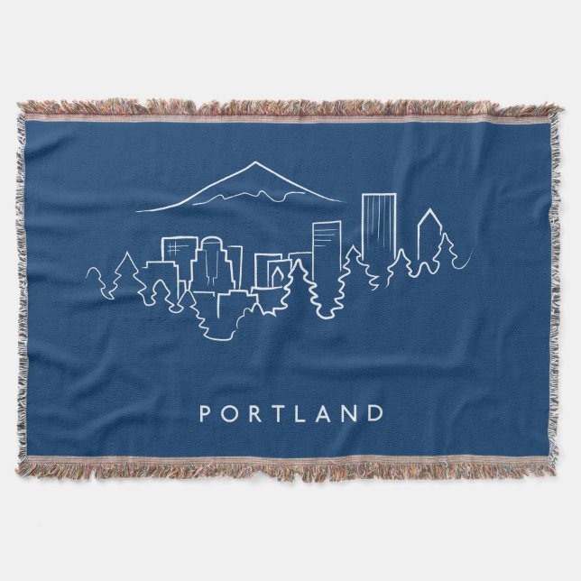 Cobertor Skyline de Portland (Frente)