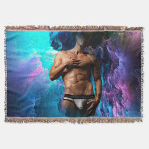 Cobertor SlipperyJoe homem musculoso cueca protuberância có